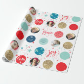 PRETTIGE FEESTDAGEN Foto plek vreugde liefde vrede Cadeaupapier (Uitgerold)