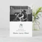 prettige feestdagen | Foto toevoegen Feestdagenkaart (Staand voorkant)