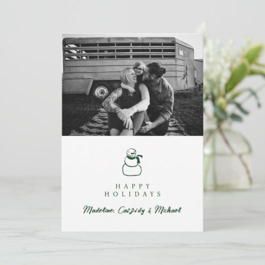 prettige feestdagen | Foto toevoegen Feestdagenkaart (Staand voorkant)
