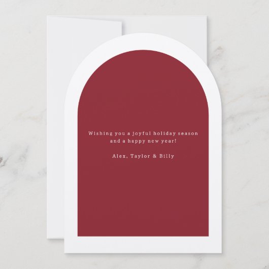 Prettige feestdagen Foto van Arch Christmas Holida Kaart (Achterkant)