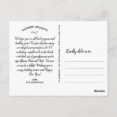 prettige feestdagen foto van Buffalo-vinkje Briefkaart (Achterkant)