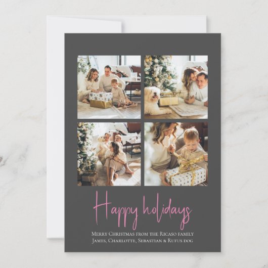 Prettige feestdagen Foto van Christmas sjabloon Gr (Voorkant)