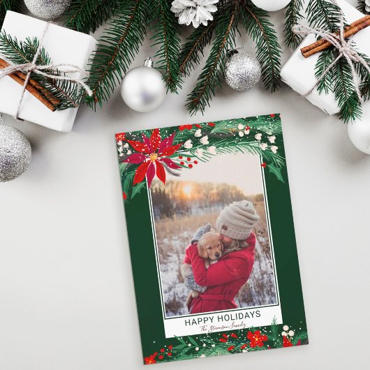 prettige feestdagen foto van de grote sneeuw feestdagenkaart