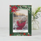 prettige feestdagen foto van de grote sneeuw feestdagenkaart (Staand voorkant)