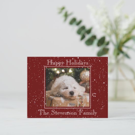 Prettige feestdagen Foto van Snow Overlay Budget R (Staand voorkant)