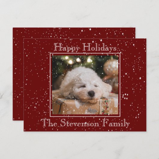 Prettige feestdagen Foto van Snow Overlay Budget R (Voorkant / Achterkant)