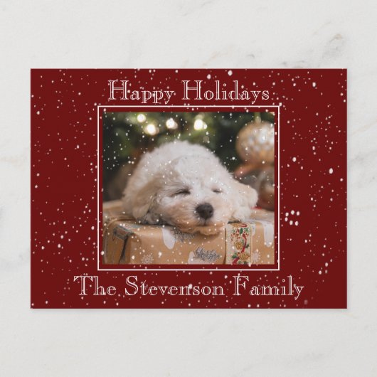 Prettige feestdagen Foto van Snow Overlay Budget R (Voorkant)