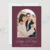 Prettige feestdagen foto van Snowy Arch Wine Feestdagenkaart (Voorkant)