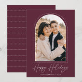 Prettige feestdagen foto van Snowy Arch Wine Feestdagenkaart (Voorkant / Achterkant)