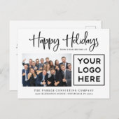 prettige feestdagen | Foto van uw bedrijf en uw Lo (Voorkant / Achterkant)