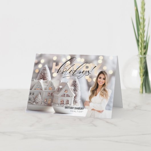 Prettige feestdagen Foto van vastgoedmakelaar (Voorkant)