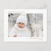 Prettige feestdagen Foto Wit Goud Kerst (Voorkant)