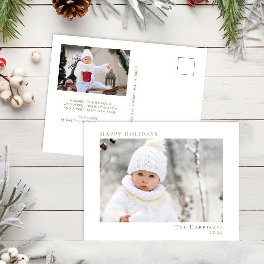 Prettige feestdagen Foto Wit Goud Kerst