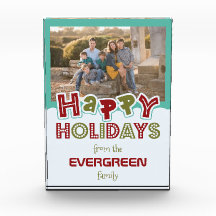 prettige feestdagen Fotoblok Aangepaste foto's en 