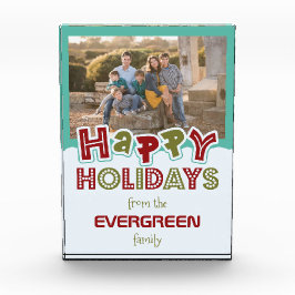 prettige feestdagen Fotoblok Aangepaste foto's en 