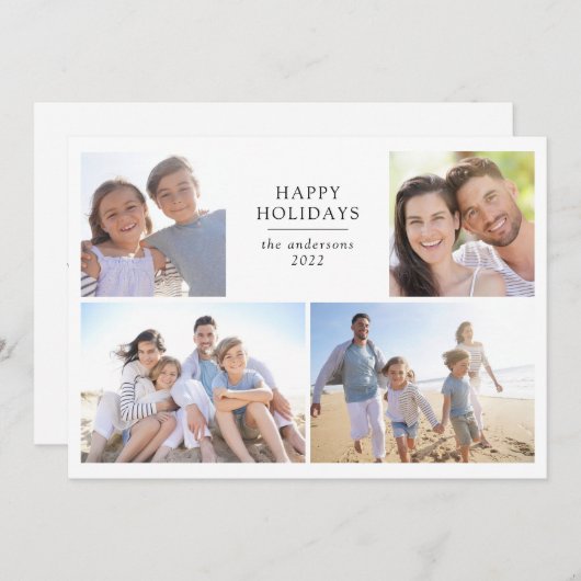 Prettige Feestdagen | Fotocollage  Feestdagenkaart (Voorkant / Achterkant)