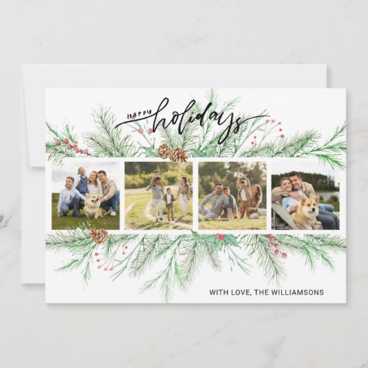 prettige feestdagen Fotocollage kerstflessen Feestdagenkaart (Voorkant)