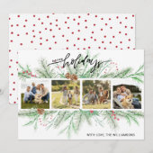 prettige feestdagen Fotocollage kerstflessen Feestdagenkaart (Voorkant / Achterkant)