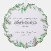 prettige feestdagen Fotocollage kerstflessen Ornament Kaart (Achterkant)