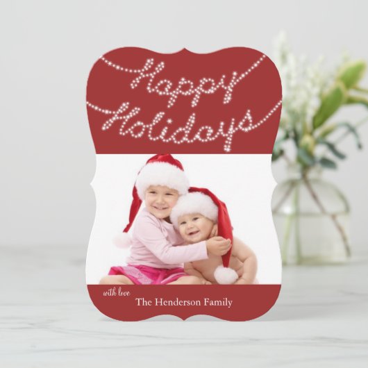 prettige feestdagen fotokaart feestdagenkaart (Staand voorkant)