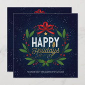 prettige feestdagen fotokaart feestdagenkaart (Voorkant / Achterkant)