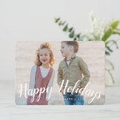 prettige feestdagen fotokaart, horizontaal feestdagenkaart (Staand voorkant)