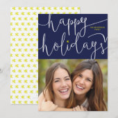 Prettige feestdagen Fotokaart met flitsscripts Feestdagenkaart (Voorkant / Achterkant)