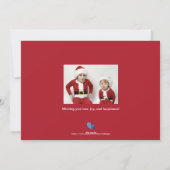 prettige feestdagen fotokaart met pinguïn - Kerstm Feestdagenkaart (Achterkant)