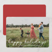prettige feestdagen Fotokaart met script Kaart (Voorkant / Achterkant)