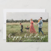 prettige feestdagen Fotokaart met script Kaart (Voorkant)