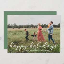 prettige feestdagen Fotokaart met script Kaart