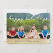 prettige feestdagen Fotokaart met script Kaart (Voorkant)