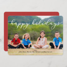 prettige feestdagen Fotokaart met script