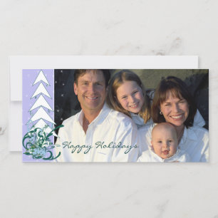 prettige feestdagen fotokaart Periwinkle Blue Feestdagenkaart