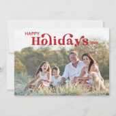Prettige feestdagen Fotokaart - Rood Kaart (Voorkant)
