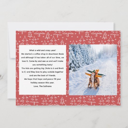 Prettige feestdagen Fotokaart - Rood Kaart (Achterkant)