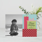 prettige feestdagen fotokaarten feestdagenkaart (Staand voorkant)