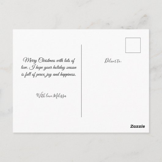 prettige feestdagen Fotokerstfeest Briefkaart (Achterkant)