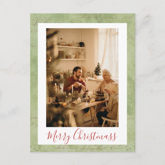 prettige feestdagen Fotokerstfeest Briefkaart (Voorkant)