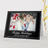 Prettige feestdagen Foto'Moderne minimalistische g Kaart (Gele Bloem)