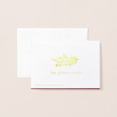 prettige feestdagen Fotoserie Collage Burgundy Gol Folie Kaarten (Met envelop)