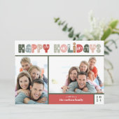 prettige feestdagen fotoserie feestdagenkaart (Staand voorkant)