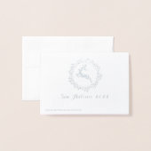 prettige feestdagen Fotoserie rendierroze roze roz Folie Kaarten (Met envelop)