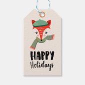 Prettige feestdagen Fox Cadeaulabel (Voorkant)