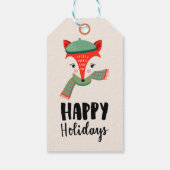 Prettige feestdagen Fox Cadeaulabel (Achterkant)