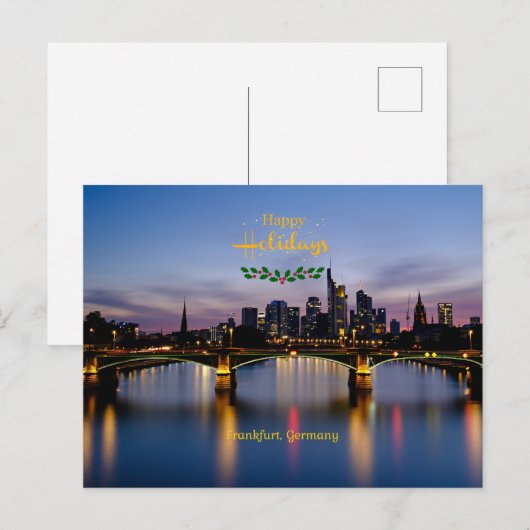 Prettige Feestdagen, Frankfurt Brug, Briefkaart (Voorkant / Achterkant)
