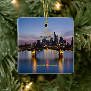 Prettige Feestdagen, Frankfurt Brug, Keramisch Ornament