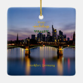 Prettige Feestdagen, Frankfurt Brug, Keramisch Ornament (Achterkant)