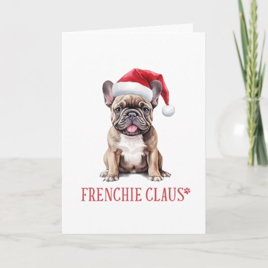 Prettige feestdagen Franse Bulldog Kerstmis (Voorkant)