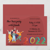 prettige feestdagen Friends Uitnodiging (Voorkant / Achterkant)